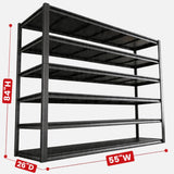 REIBII 6-Tier 84"H Heavy Duty Industrial Garage Shelving,Adjustable Metal Storage Shelving Units, For Basement&Warehouse