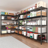 REIBII 58"W Adjustable Metal Wire Shelving Units, 1450 Lbs Wire Storage Shelves for Pantry Kitchen