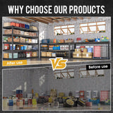 REIBII 60"W x 72"H 5-Tier Industrial Garage Shelving,3000LBS Heavy Duty Storage Shelves,Adjustable Metal Shelving for Basement Warehouse