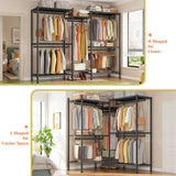 Raybee 900LBS Heavy Duty Closet Rack, Portable Clothes Rack for Hanging