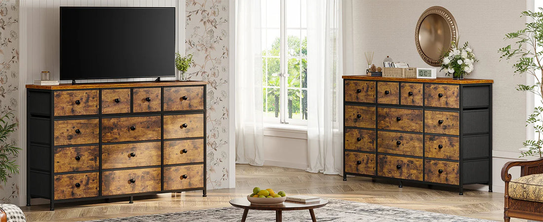 fabric dresser Wlive 10-Drawer Storage Tower for Bedroom Hallway Closets Tall Chest Organizer Unit with Textured Print Fabric Bins Steel Frame Wood To This chest of drawers features premium metal rails and durable storage drawers Fabric Dresser Reibii