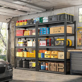 REIBII 72"H Garage Shelving Unit,Adjustable 5-Tier Metal Shelving Unit,Sturdy Metal Shelving for Basement, Warehouse
