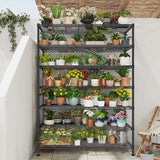  Heavy Duty Storage Shelves, Tall Adjustable Metal Shelving Units with Spider Web Design, Tool-Free Assembly for Garage, Warehouse, Pantry Organization