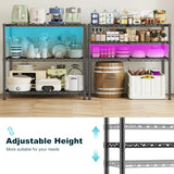 Reibii 35.4"W Heavy Duty Metal Shelving,Adjustable Storage Shelf for Laundry Bathroom Kitchen