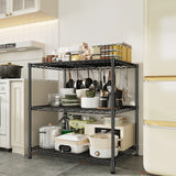 Reibii 35.4"W Heavy Duty Metal Shelving,Adjustable Storage Shelf for Laundry Bathroom Kitchen