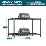 Reibii 35.4"W Heavy Duty Metal Shelving,Adjustable Storage Shelf for Laundry Bathroom Kitchen