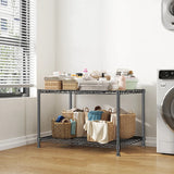 Reibii 35.4"W Heavy Duty Metal Shelving,Adjustable Storage Shelf for Laundry Bathroom Kitchen