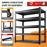 REIBII 36" W 5-Tier Garage Shelving,2650LBS Heavy Duty Adjustable Metal Storage Rack, Ultra-Sturdy Shelving for Garage, Basement & Workshop