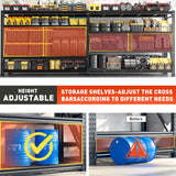 Reibii  5000lbs Garage Shelving Heavy Duty 4-Tier Metal Adjustable Storage Shelves for Warehouse, Workshop, Basement, Industrial Organization, 60" W X 18" D X 72" H