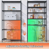 Reibii 5-Tier Adjustable Metal Wire Shelving Unit, 21.5 Inch Wide Heavy Duty 1000 LBS Storage Rack Organizer for Pantry, Kitchen, Dorm & Garage