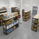 REIBII 60"W x 24"D Heavy Duty Garage Storage Shelves, 3000 lbs Adjustable Storage Rack for Large Bins, Tools, Basement, Warehouse, Workshop & Commercial Storage
