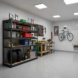 REIBII 60"W x 24"D Heavy Duty Garage Storage Shelves, 3000 lbs Adjustable Storage Rack for Large Bins, Tools, Basement, Warehouse, Workshop & Commercial Storage
