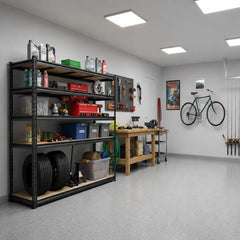 REIBII 60"W x 24"D Heavy Duty Garage Storage Shelves, 3000 lbs Adjustable Storage Rack for Large Bins, Tools, Basement, Warehouse, Workshop & Commercial Storage