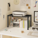 Reibii 27.5" W Heavy Duty Height Adjustable Metal Shelving Unit, Multipurpose Storage Organizer for Kitchen, Office, Pantry