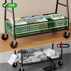 Raybee 65.4"W 350LBS Rolling Clothing rack with Shelves, Adjustable Commecial Garment Racks