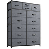 Dresser For Bedroom With 14 Drawers Tall Dresser For Funiture Large Dresser grey