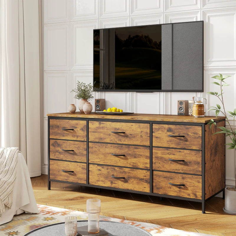 white christmas dresses 9 Drawers Dresser for Bedroom Living Room – Reibii