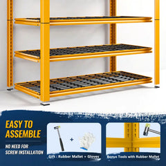 REIBII 40"W x 18"D Garage Shelving Heavy Duty Shelving  2550 LBS Adjustable Storage Shelves for Pantry Kitchen Basement Warehouse