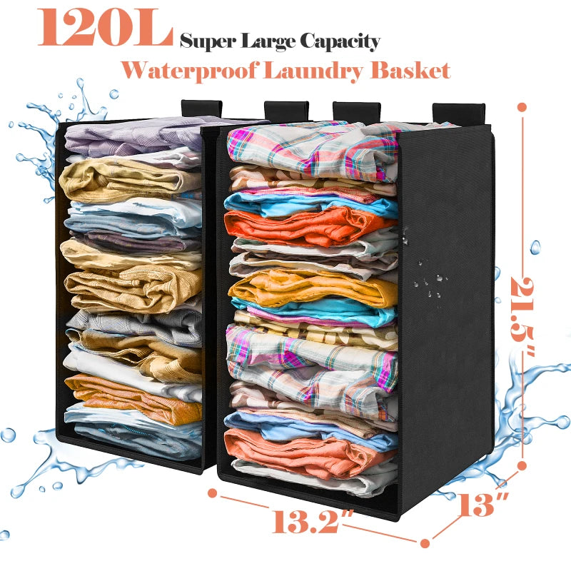 EnHomee 120L large laundry hamper with wheels