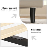 EnHomee 880LBS Bed Frame with Headboard, Upholstered Fabric, Charging Cradle & No Noise