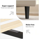 EnHomee 880LBS Bed Frame with Headboard, Upholstered Fabric, Charging Cradle & No Noise