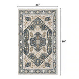 EnHomee Boho Area Rugs,machine washable area rugs，area rugs for living room, Low Pile Vintage Carpet