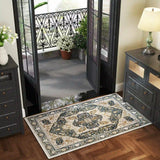 EnHomee Boho Area Rugs,machine washable area rugs，area rugs for living room, Low Pile Vintage Carpet