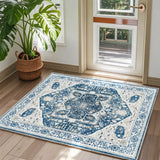 EnHomee Boho Area Rugs,machine washable area rugs，area rugs for living room, Low Pile Vintage Carpet