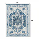 EnHomee Boho Area Rugs,machine washable area rugs，area rugs for living room, Low Pile Vintage Carpet