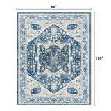 EnHomee Boho Area Rugs,machine washable area rugs，area rugs for living room, Low Pile Vintage Carpet