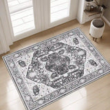 EnHomee Boho Area Rugs,machine washable area rugs，area rugs for living room, Low Pile Vintage Carpet
