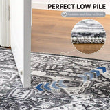 EnHomee Boho Area Rugs,machine washable area rugs，area rugs for living room, Low Pile Vintage Carpet