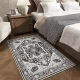 EnHomee Boho Area Rugs,machine washable area rugs，area rugs for living room, Low Pile Vintage Carpet