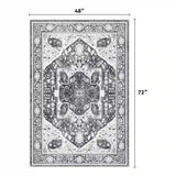 EnHomee Boho Area Rugs,machine washable area rugs，area rugs for living room, Low Pile Vintage Carpet