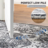 EnHomee Boho Area Rugs,machine washable area rugs，area rugs for living room, Low Pile Vintage Carpet