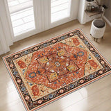 EnHomee Boho Area Rugs,machine washable area rugs，area rugs for living room, Low Pile Vintage Carpet
