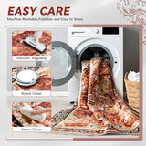 EnHomee Boho Area Rugs,machine washable area rugs，area rugs for living room, Low Pile Vintage Carpet