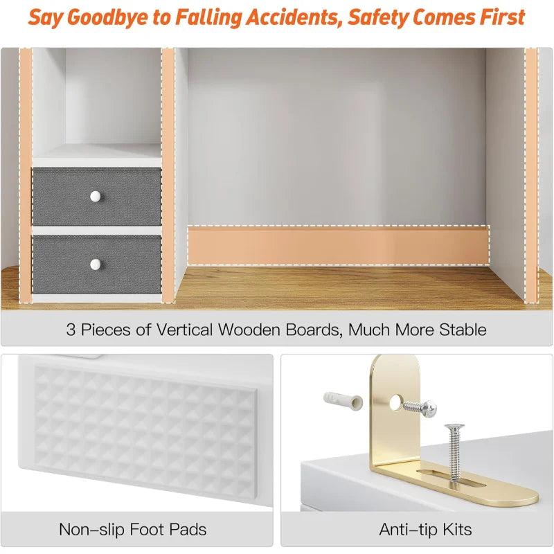 EnHomee Desktop Shelf  Say Goodbye to Falling Accidents , Safety Comes First