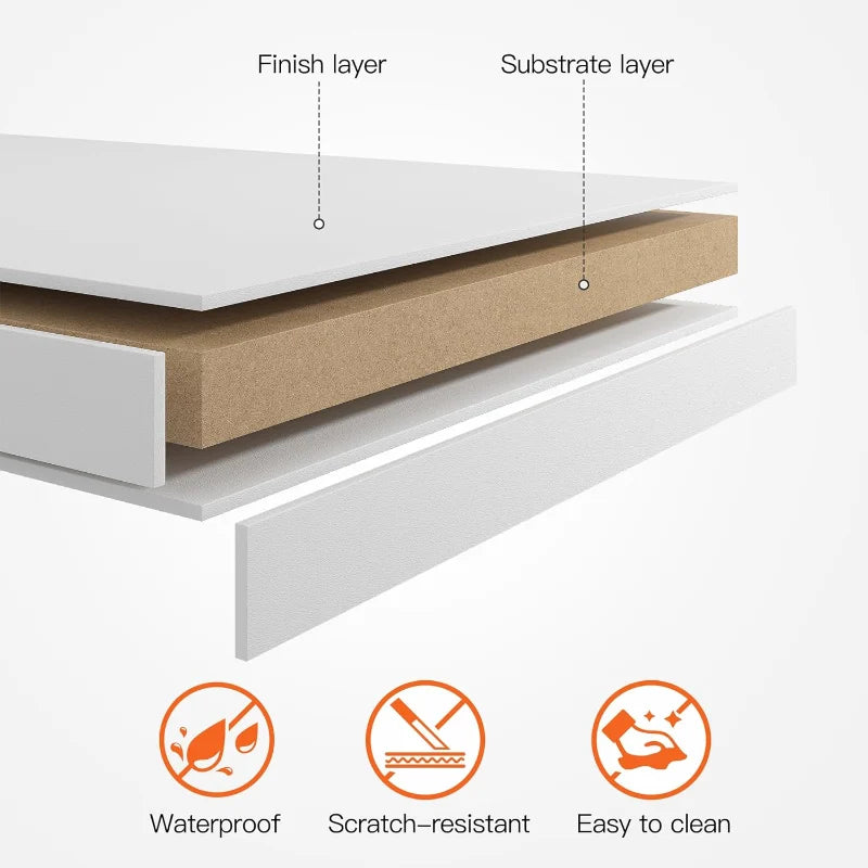 EnHomee Waterproof, Scratch-Resistant, Easy to Clean Desktop Shelf