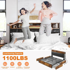 EnhomeeKingBedFrame_UpgradeModernBedFramewithStorageDrawers