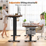 EnhomeeSittoStandDeskAdjustable----Brown