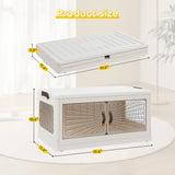 Enhomee Plastic Storage Bins with Lids，stackable storage bins on Wheels