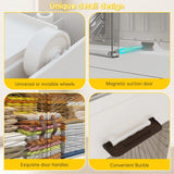 Enhomee Plastic Storage Bins with Lids，stackable storage bins on Wheels