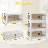 Enhomee Plastic Storage Bins with Lids，stackable storage bins on Wheels
