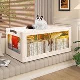 Enhomee Plastic Storage Bins with Lids，stackable storage bins on Wheels