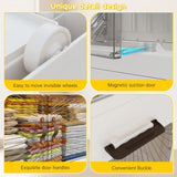 Enhomee Plastic Storage Bins with Lids，stackable storage bins on Wheels