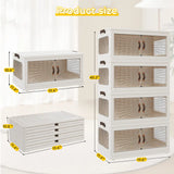 Enhomee Plastic Storage Bins with Lids，stackable storage bins on Wheels