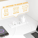 Computer Desk L Shaped Gaming Desk with Storage Shelves & Power Outlets, Home Office Desk for Writing Bedroom Dorm