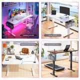 Electric Standing Desk, Sit to Stand Desk Adjustable Height, Stand Up Desk with Cable Management