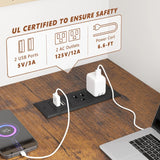 Computer Desk L Shaped Gaming Desk with Storage Shelves & Power Outlets, Home Office Desk for Writing Bedroom Dorm